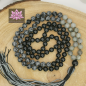 Preview: ~ Sinnesschärfer-Mala ~ (mit Schneeflockenobsidian, Labradorit & Achat)